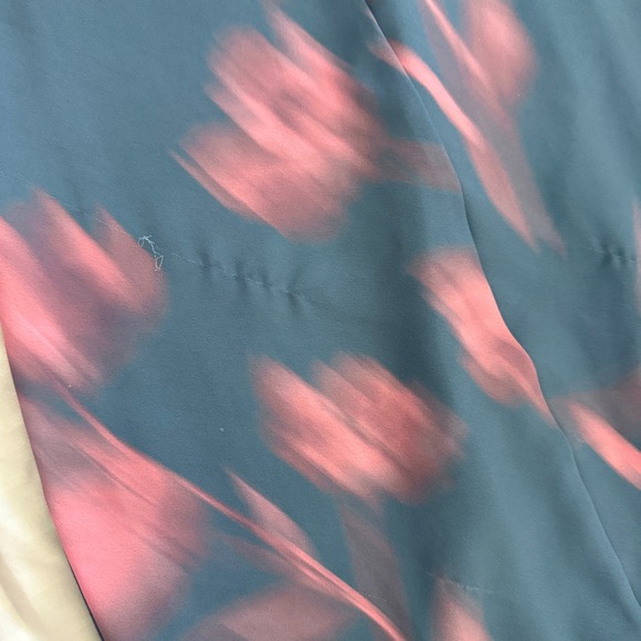 ZARA Womens Slip Maxi Dress Blue Pink Cowl Backless Size M Resort Vacation - Picture 4 of 8